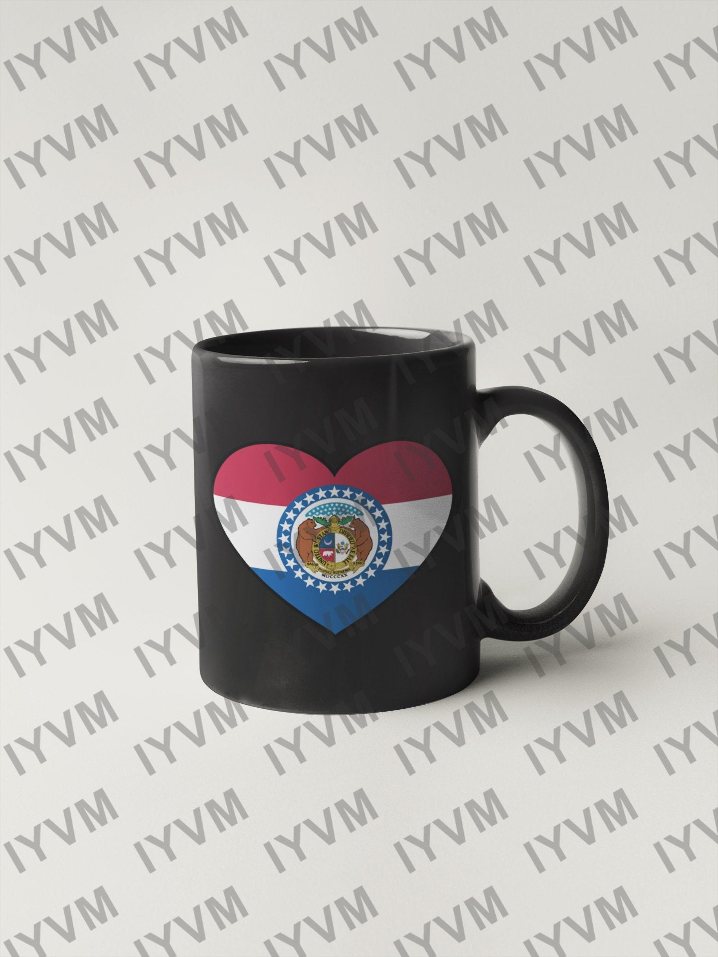 State of Missouri Flag Heart Sticker Decal  USA Missouri State  Jefferson City  The Show Me State  Bullion State  Gateway to the West