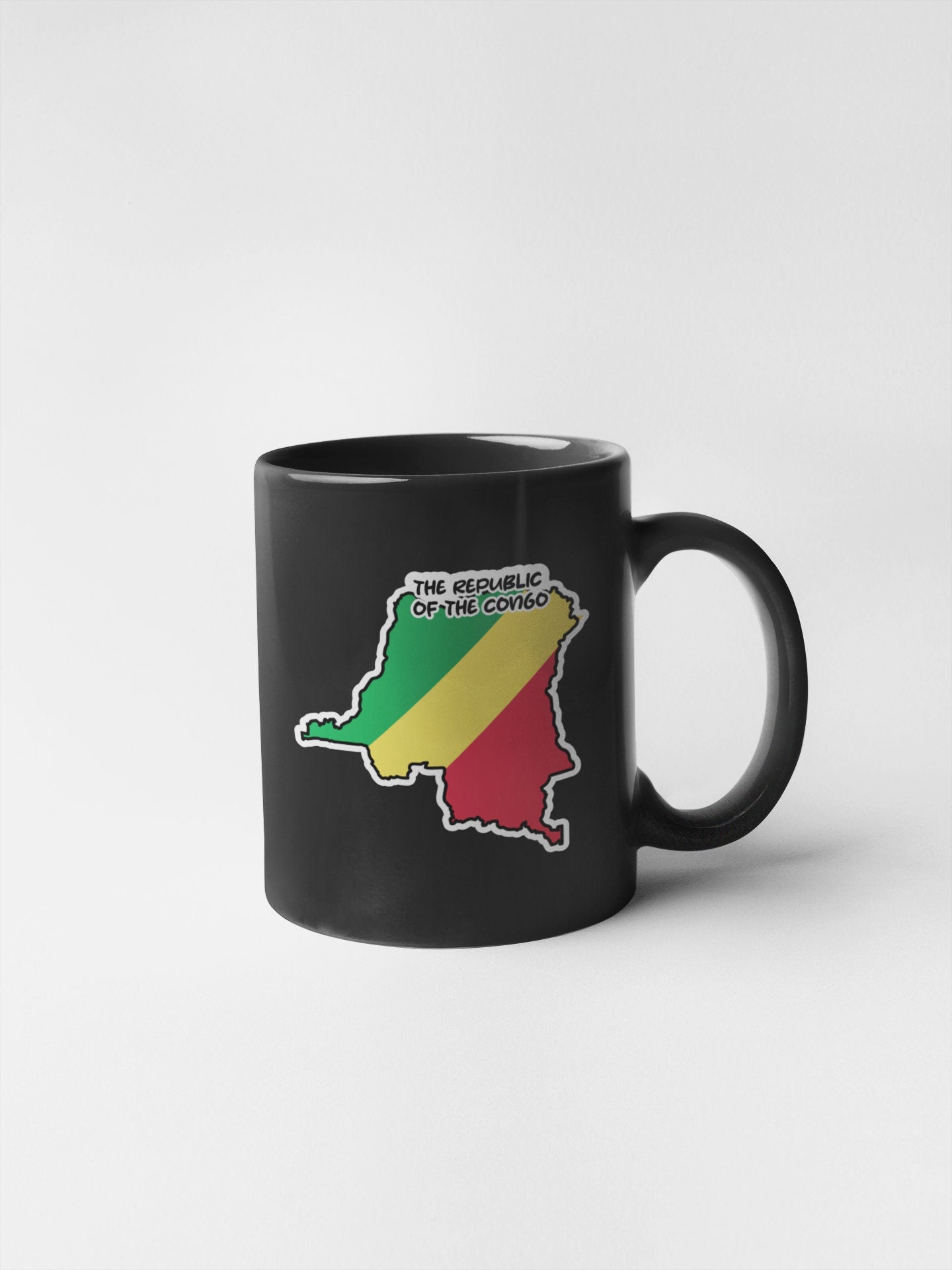 the Republic of the Congo Map Flag Sticker Decal