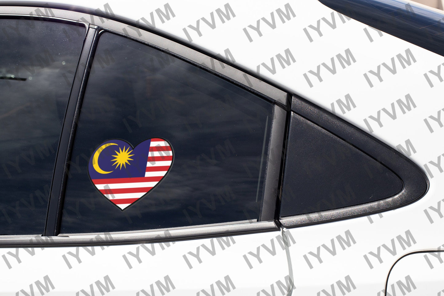 Malaysia Flag Heart Sticker Decal / Bersekutu Bertambah Mutu / Putrajaya / Malaysian Active