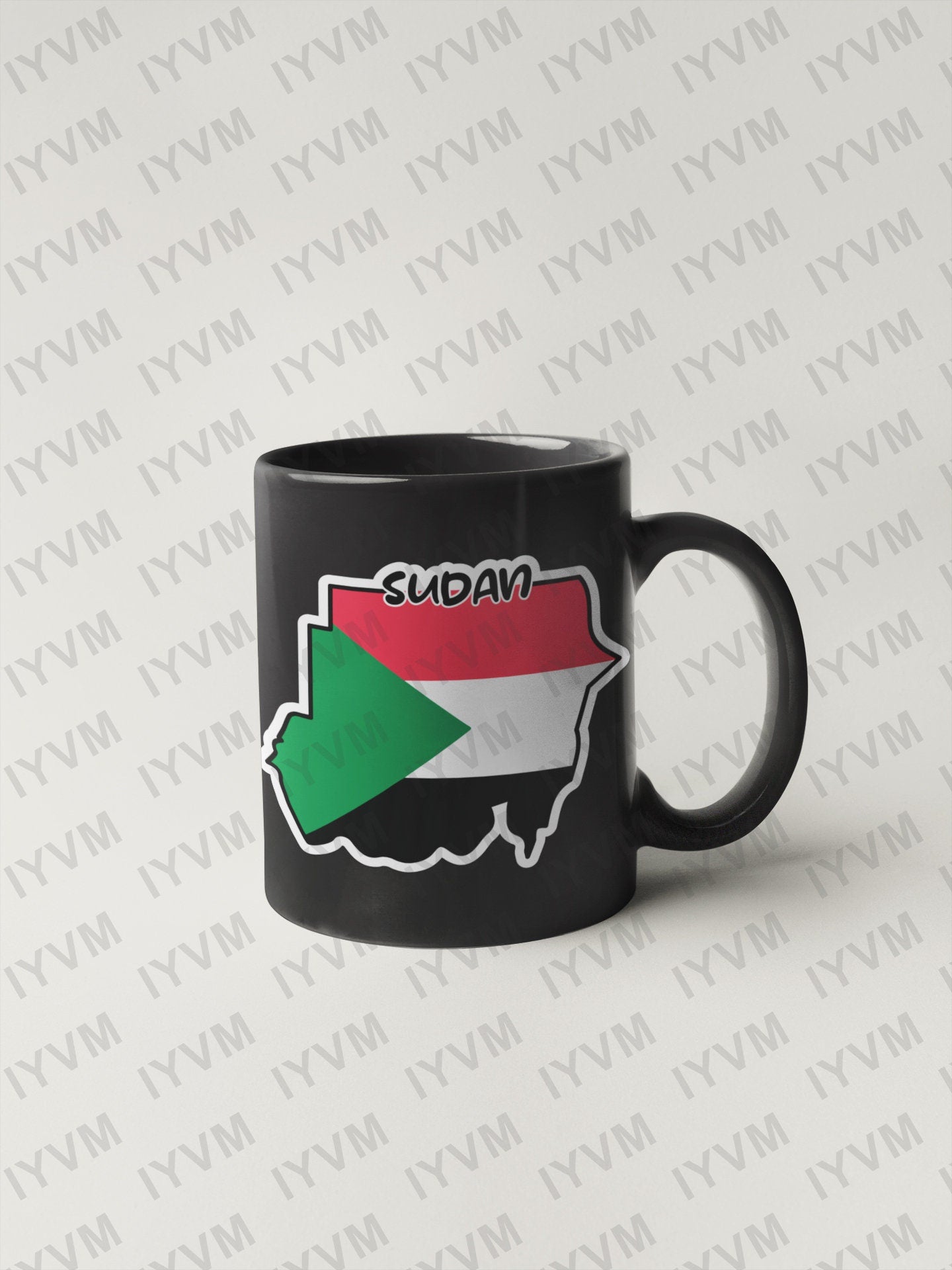 Sudan Map Flag Sticker Decal / Republic of the Sudan / North Sudan / Khartoum / Omdurman / Sudanese