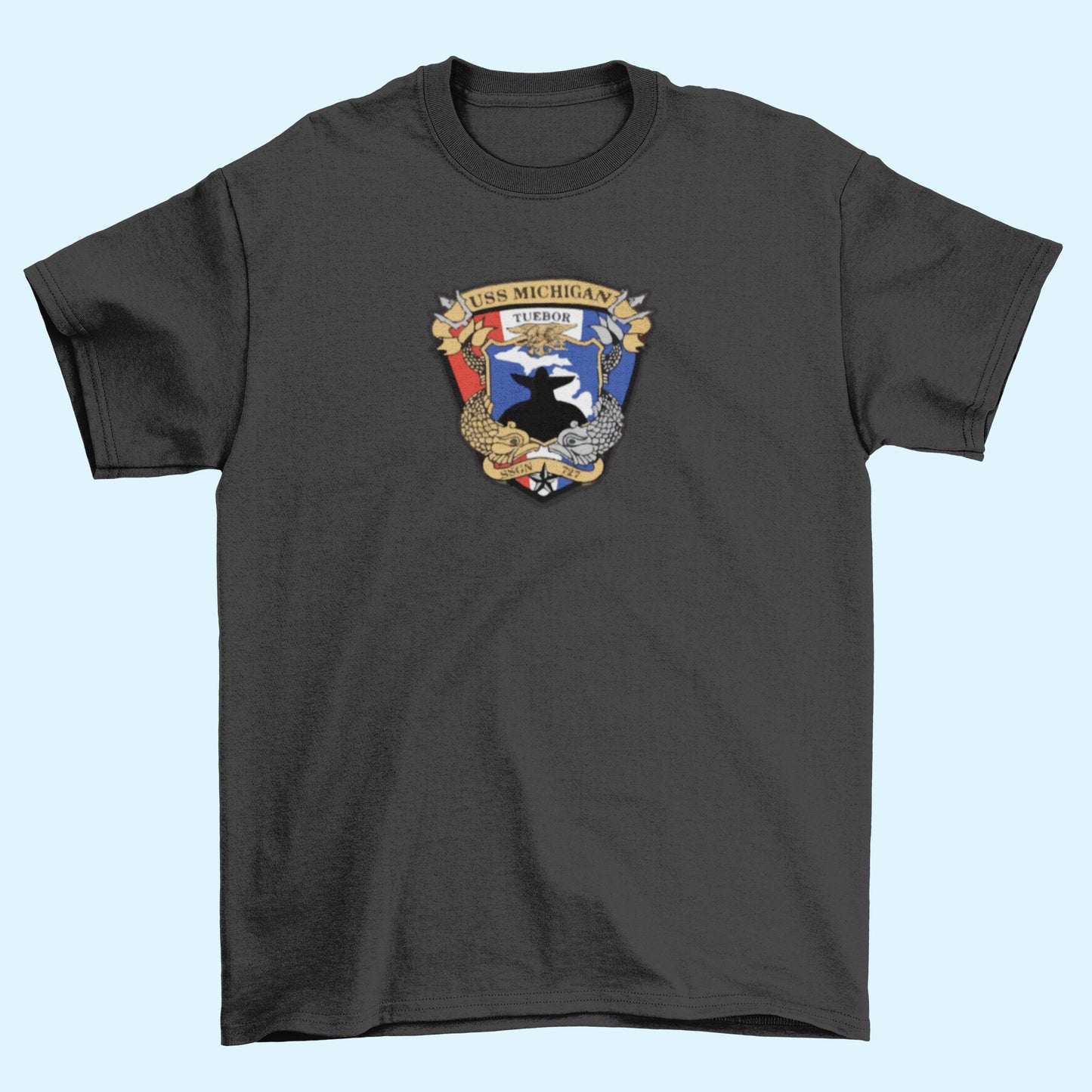 USS Michigan SSGN-727 Badge Iron On Heat Transfer Vinyl HTV Ohio Class Guided Missile Submarine
