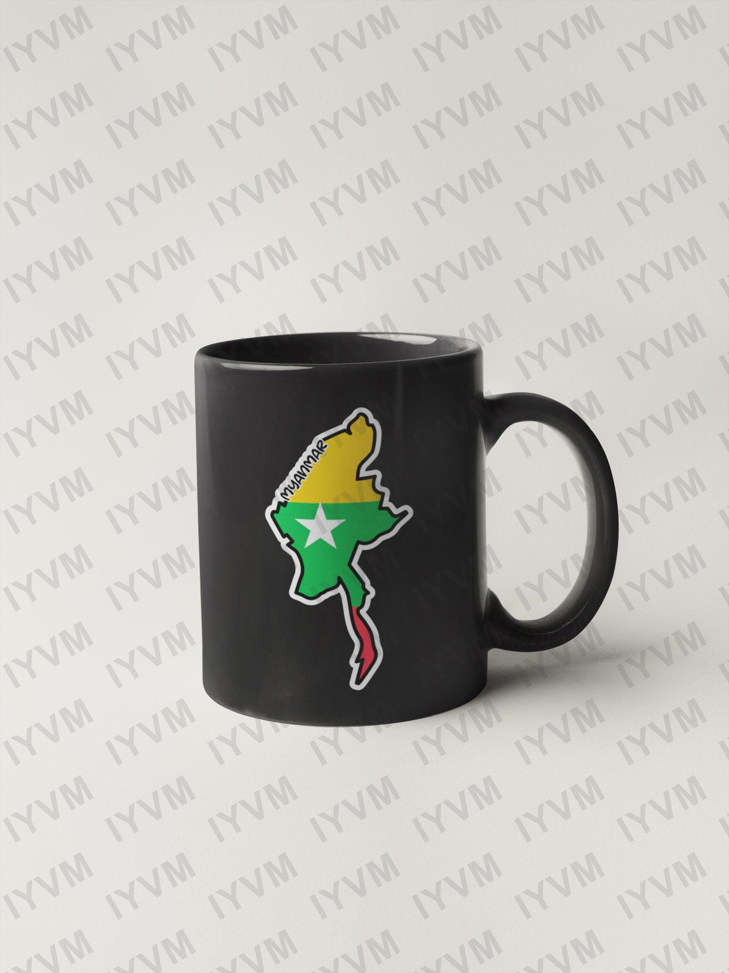 Myanmar Map Flag Sticker Decal / Republic of the Union of Myanmar / Burma / Naypyidaw / Burmese /