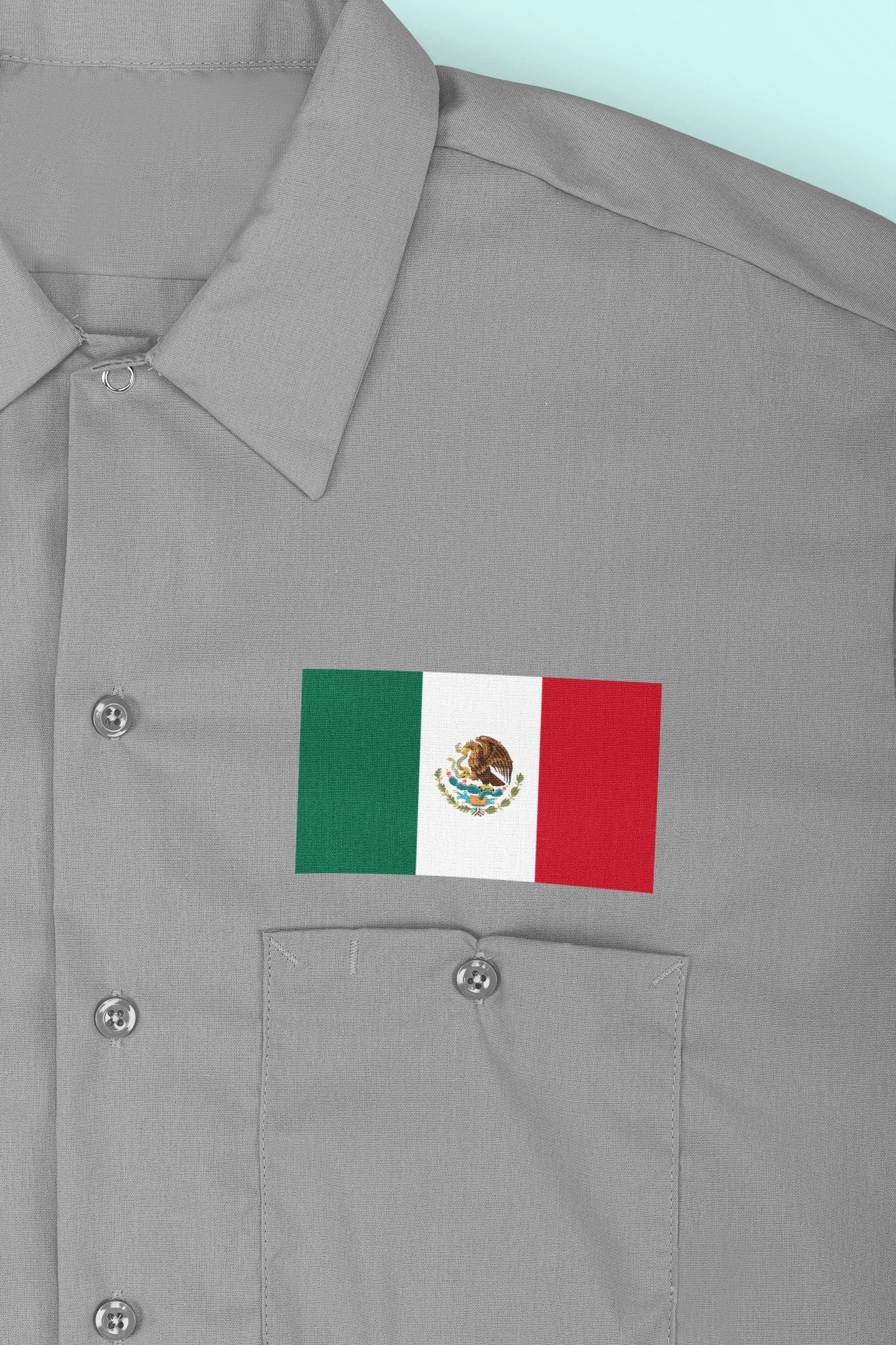 Mexico Flag Iron On Heat Transfer Vinyl HTV / United Mexican States / Estados Unidos Mexicanos / La Patria Es Primero / Mexico City