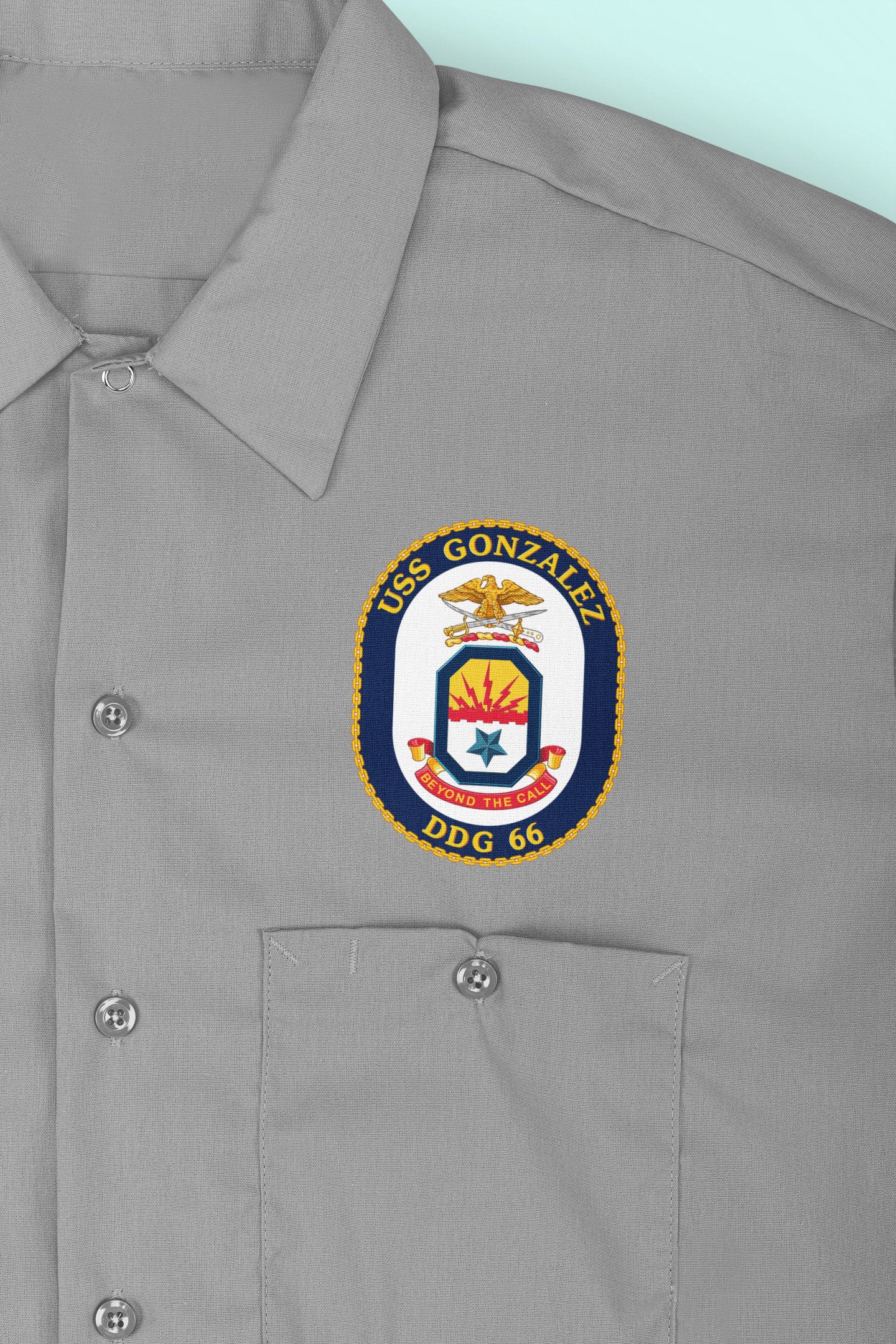 USS Gonzalez DDG-66 Badge Iron On Heat Transfer Vinyl HTV Arleigh Burke Class Destroyer