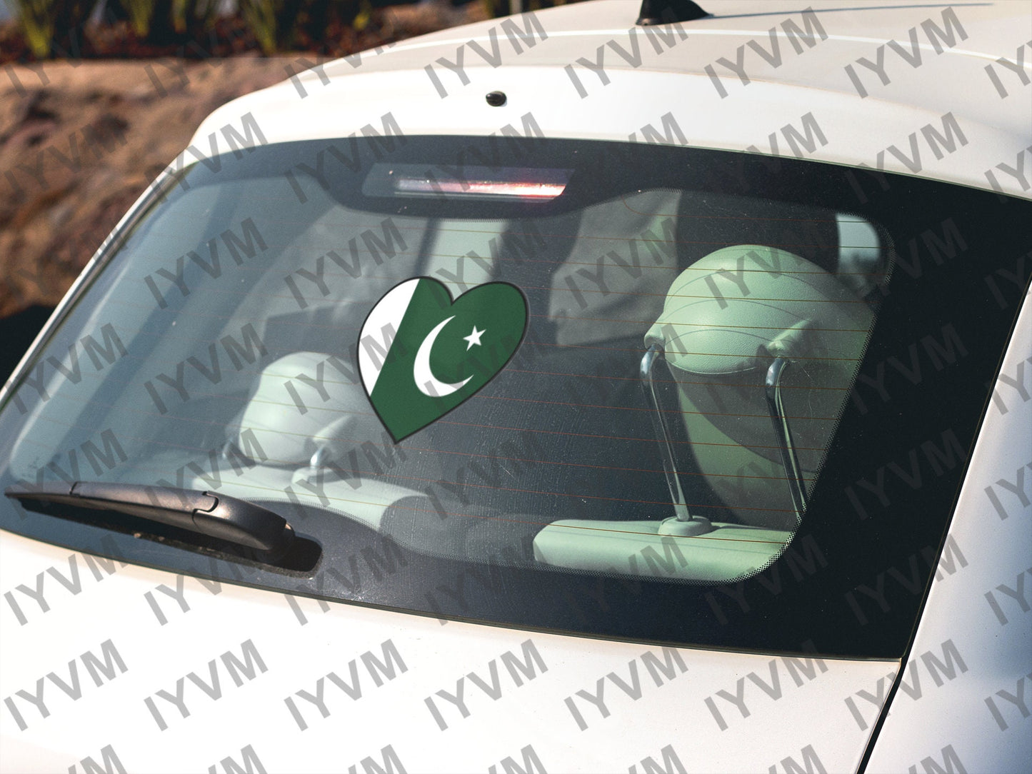 Pakistan Flag Heart Sticker Decal / Islamic Republic of Pakistan / Islamabad / Pakistani