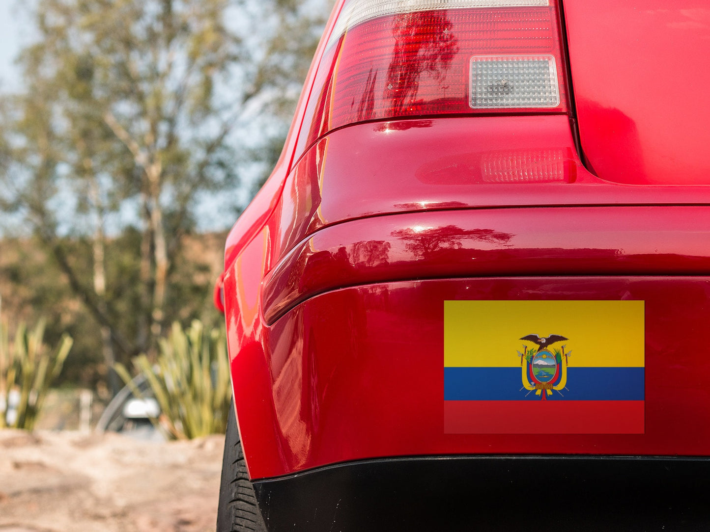 Ecuador Flag Sticker Decal / Republic of Ecuador / Dios, patria y libertad / Quito / Ecuadorian
