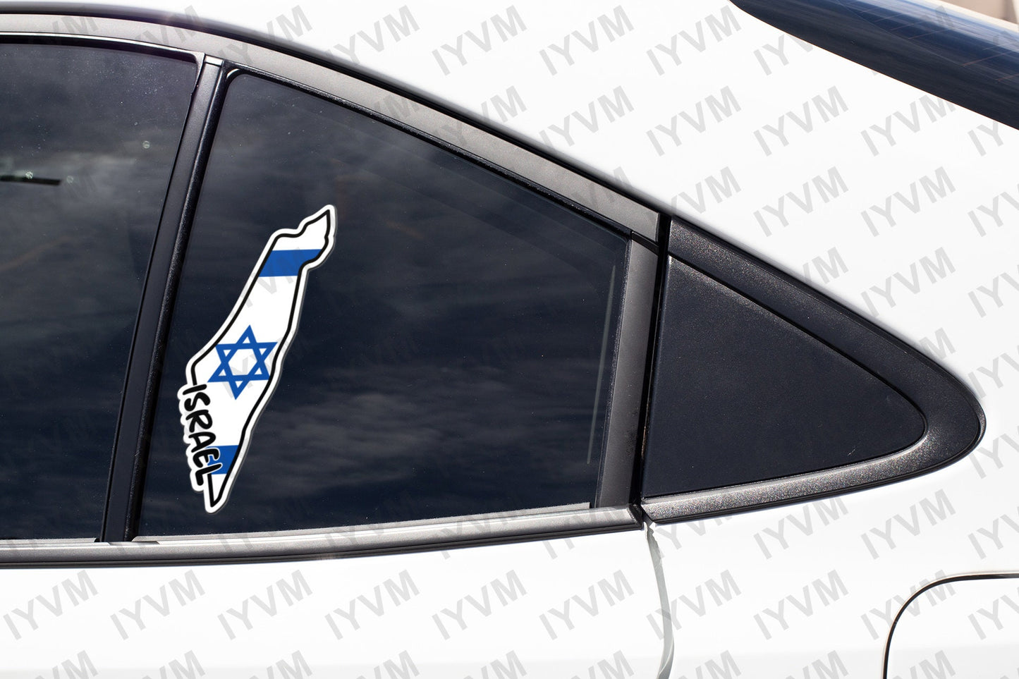 Israel Map Flag Sticker Decal / State of Israel / Jerusalem / Hebrew /