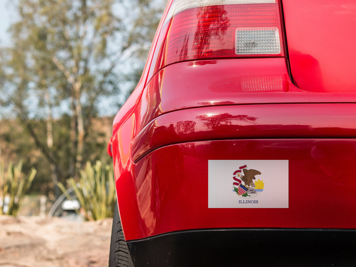 Illinois State Flag Vinyl Sticker Decal
