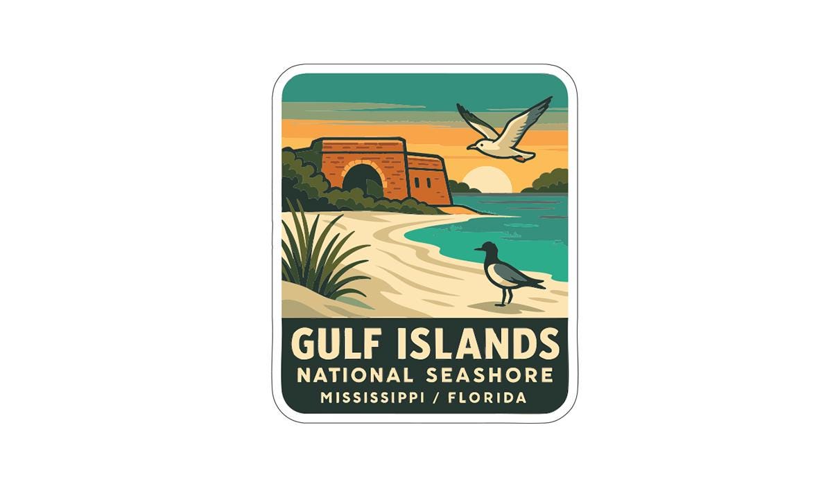 Gulf Islands National Seashore Iron On Heat Transfer Vinyl HTV Symbolic Landmark