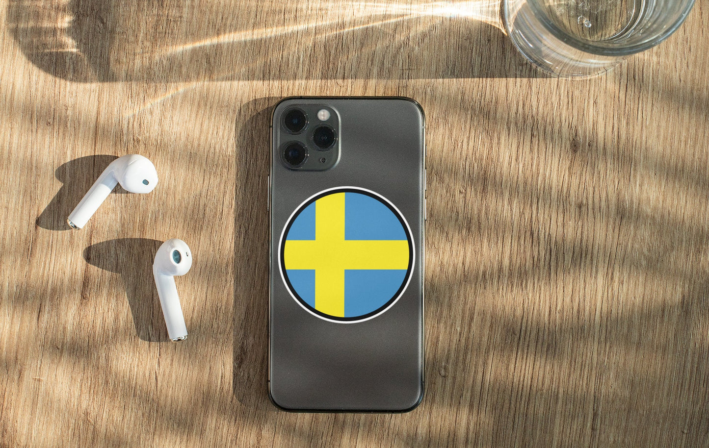 Sweden Flag Circle Sticker Decal