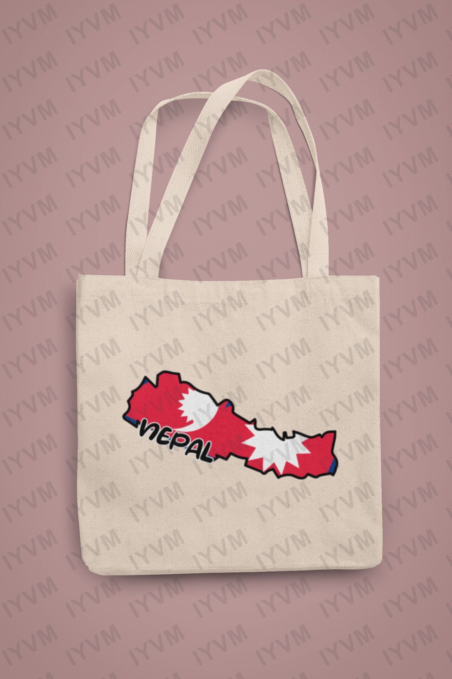 Nepal Map Flag Iron On Heat Transfer Vinyl HTV / Federal Democratic Republic of Nepal / "Janani Janmabhumishcha Swargadapi Gariyasi / Nepali