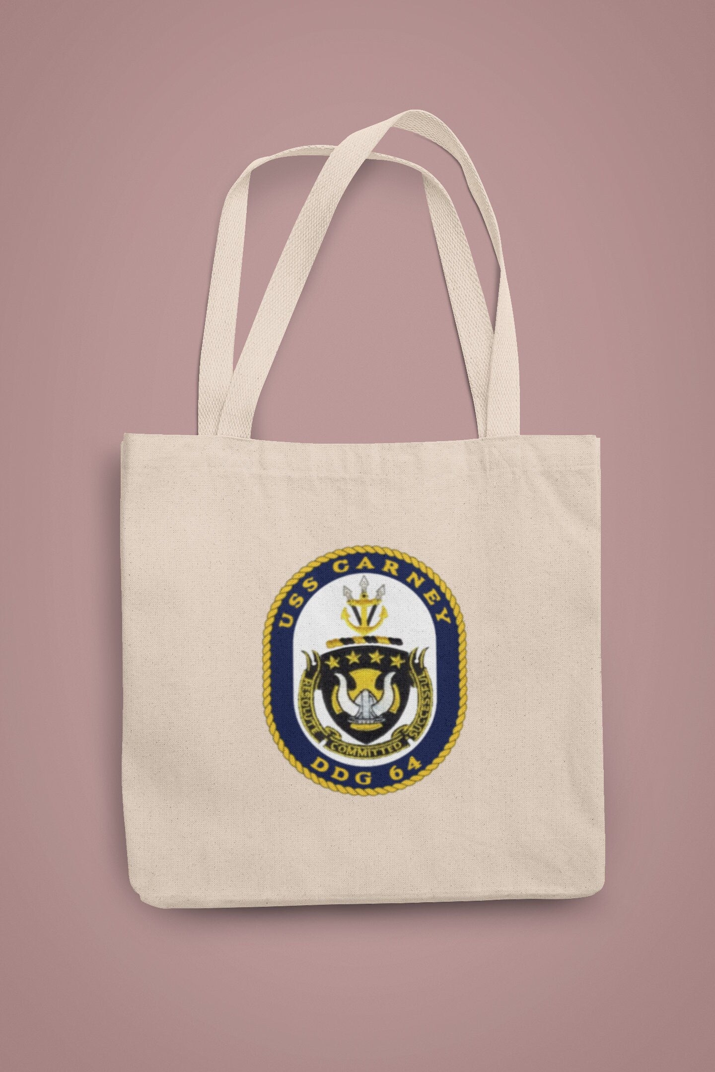 USS Carney DDG-64 Badge Iron On Heat Transfer Vinyl HTV Arleigh Burke Class Destroyer