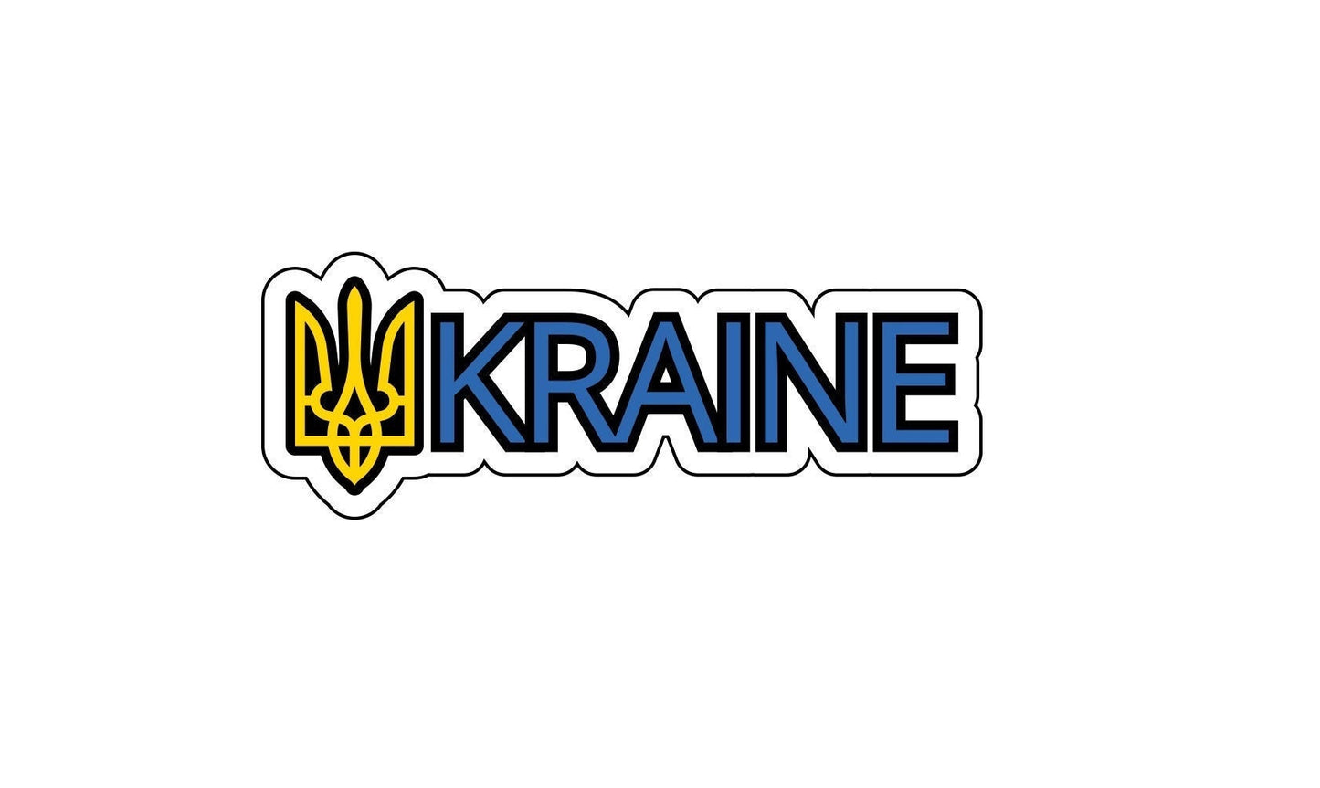 Slava Ukraini! Sticker Decal Volodymyr Zelensky Glory to Ukraine I Stand with Ukraine Russia Invasion Anti War No to War Pray for Ukraine