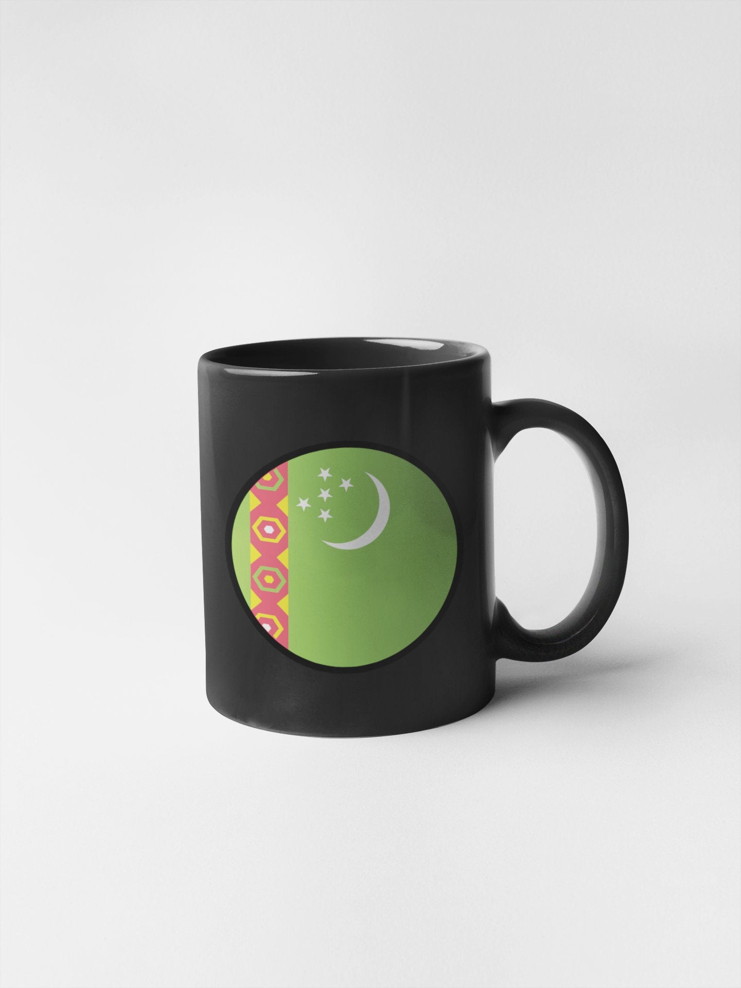 Turkmenistan Flag Circle Sticker Decal
