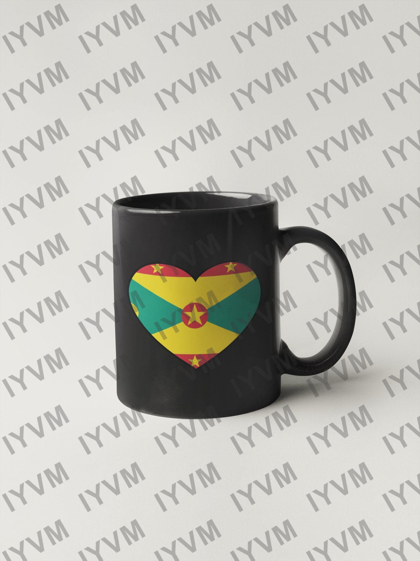 Grenada Flag Heart Sticker Decal Gwenad Grenadian Creole French Ever Conscious of God We Aspire Build and Advance as One People St. George's