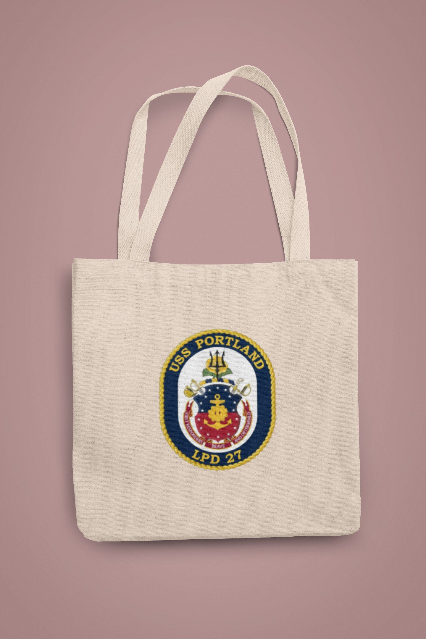USS Portland LPD-27 Badge Iron On Heat Transfer Vinyl HTV San Antonio Class Amphibious transport dock