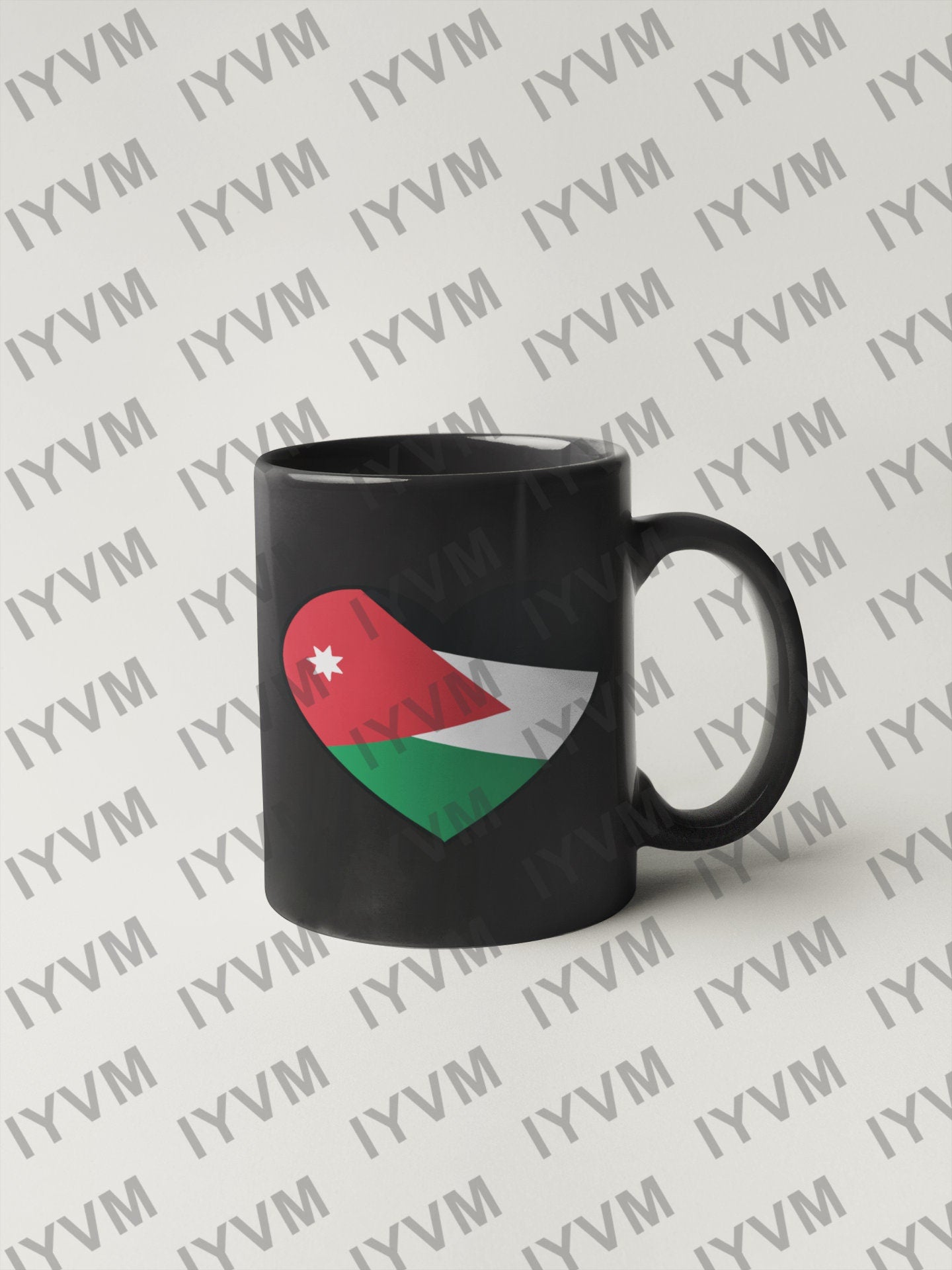 Jordan Flag Heart Sticker Decal / Hashemite Kingdom of Jordan / الله، الوطن، الملك / Amman /