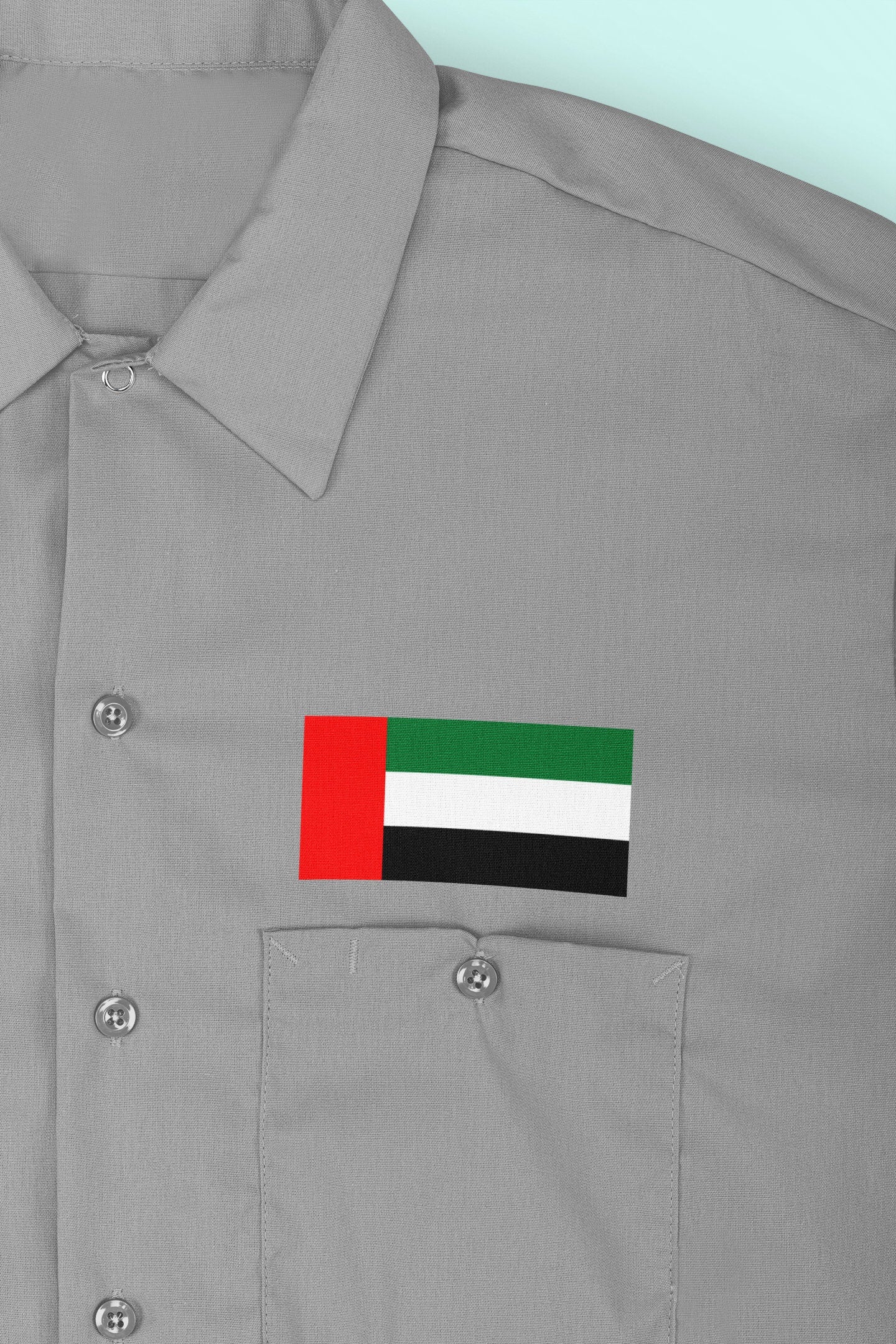 United Arab Emirates Flag Iron On Heat Transfer Vinyl HTV / UAE / Abu Dhabi / Dubai / Emirati