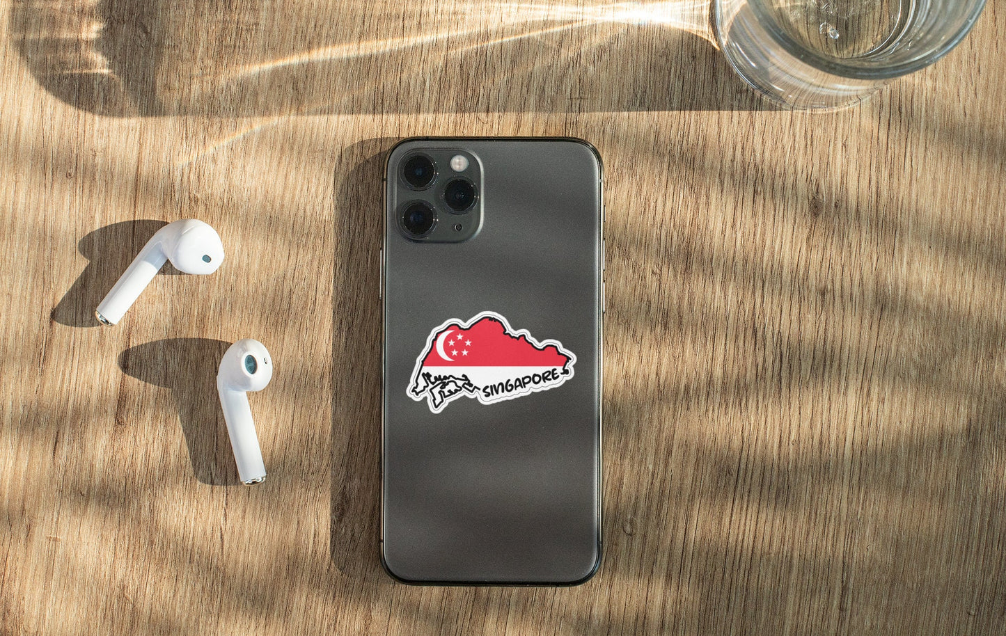 Singapore Map Flag Sticker Decal