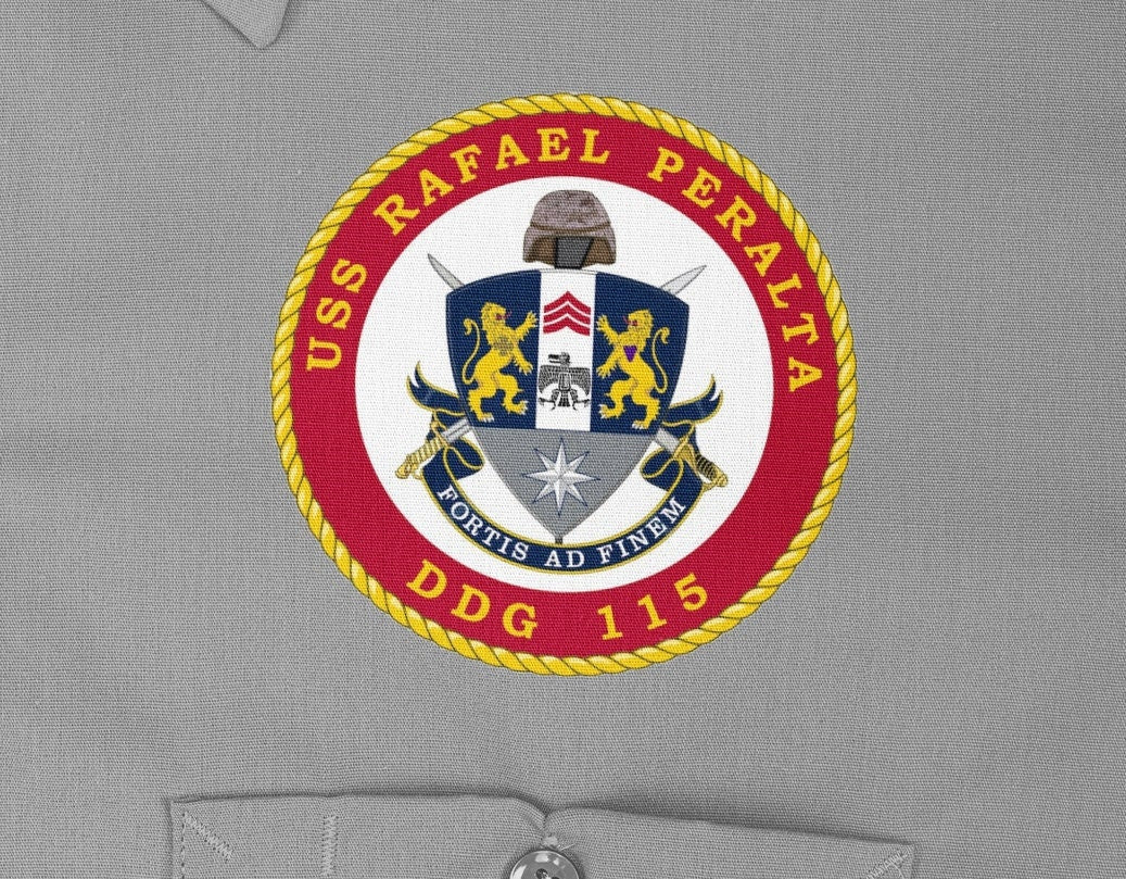 USS Rafael Peralta DDG-115 Badge Iron On Heat Transfer Vinyl HTV Arleigh Burke Class Destroyer