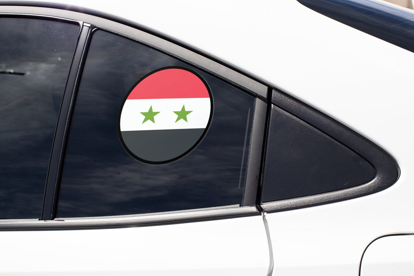 Syria Flag Circle Sticker Decal
