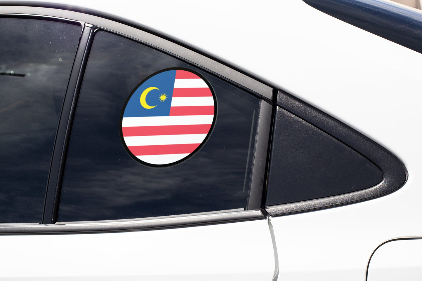 Malaysia Flag Circle Sticker Decal