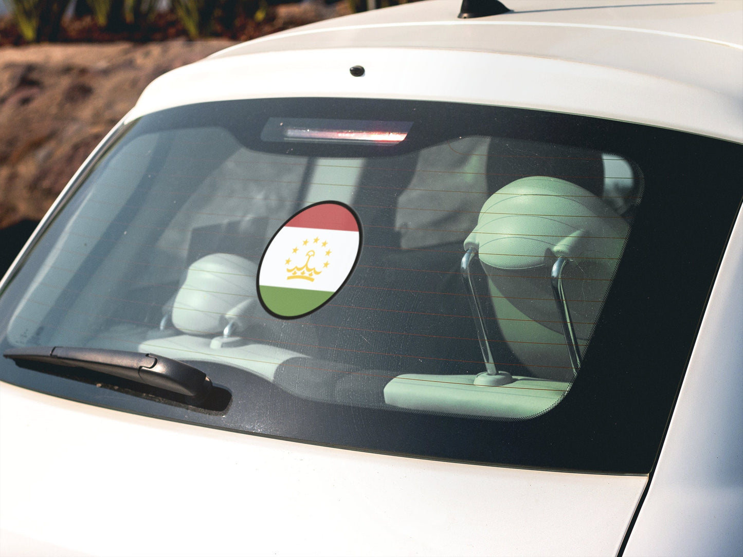 Tajikistan Flag Circle Sticker Decal