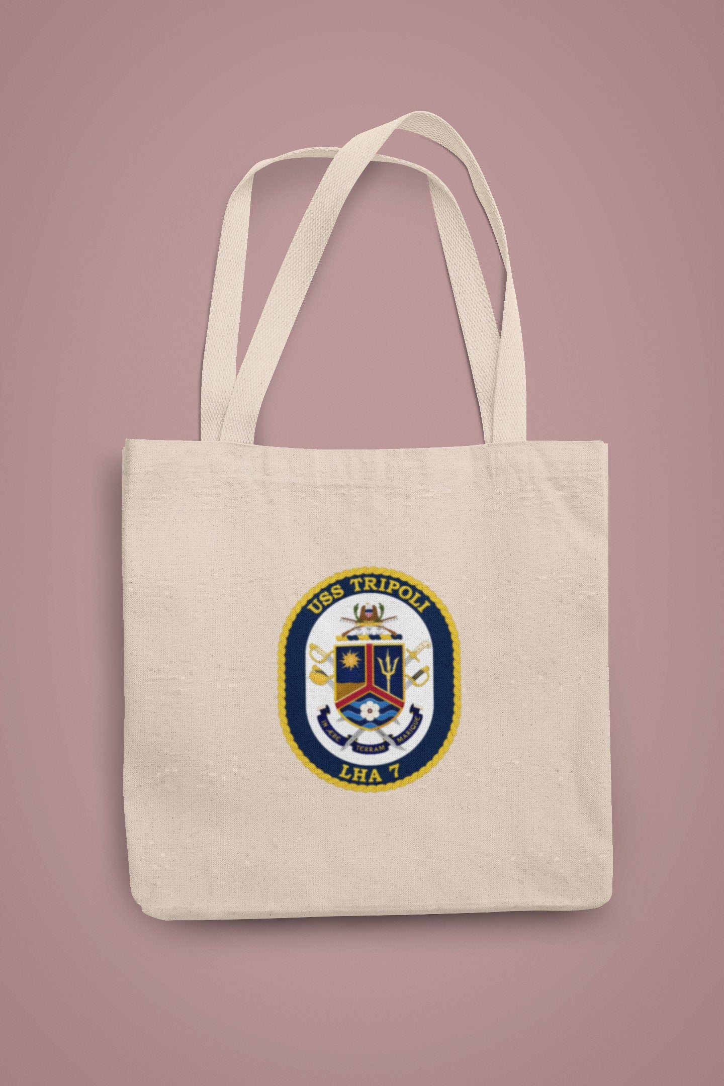 USS Tripoli LHA-7 Badge Iron On Heat Transfer Vinyl HTV America Class Amphibious assault ship