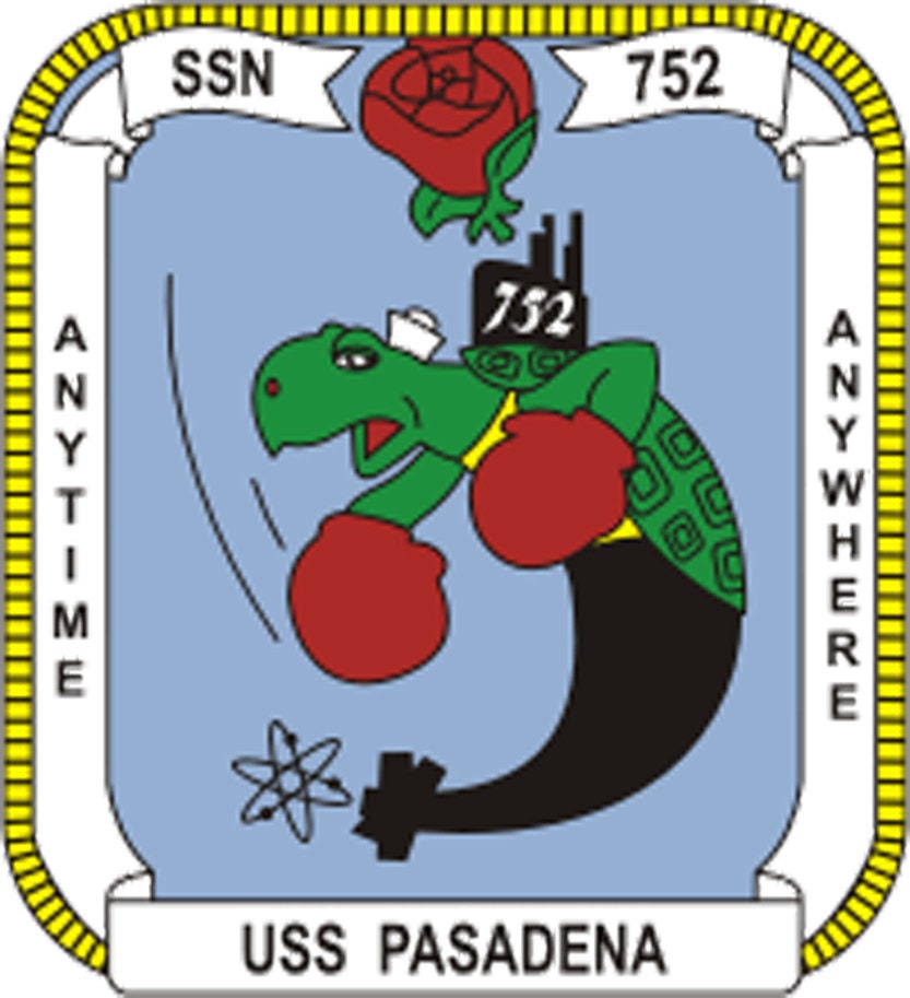 USS Pasadena SSN-752 Badge Iron On Heat Transfer Vinyl HTV Los Angeles Class Attack submarine