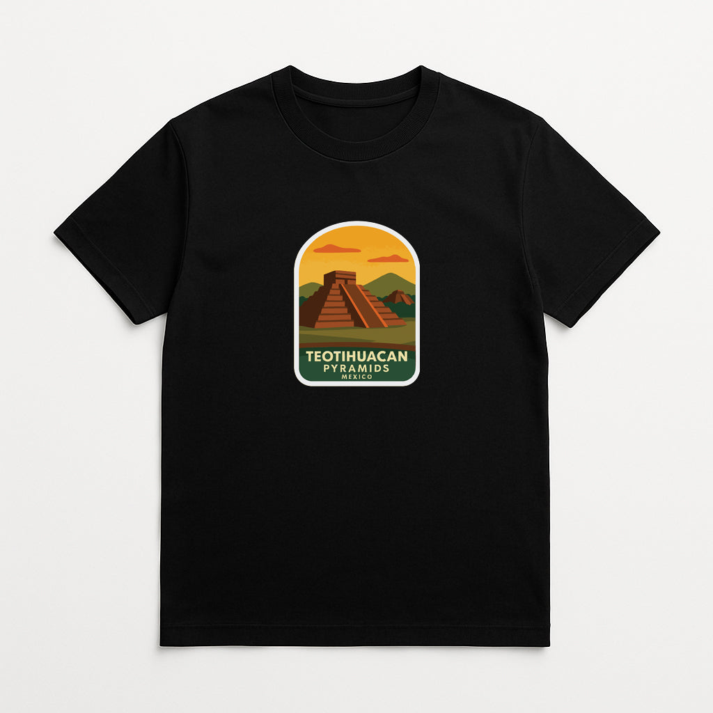 Teotihuacan Pyramids Mexico Iron On Heat Transfer Vinyl HTV Die-Cut Symbolic