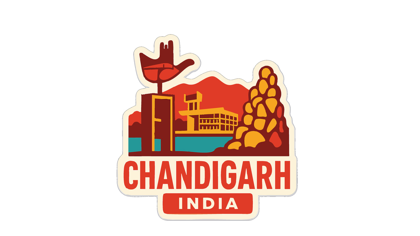 a sticker or logo for Chandigarh, India.