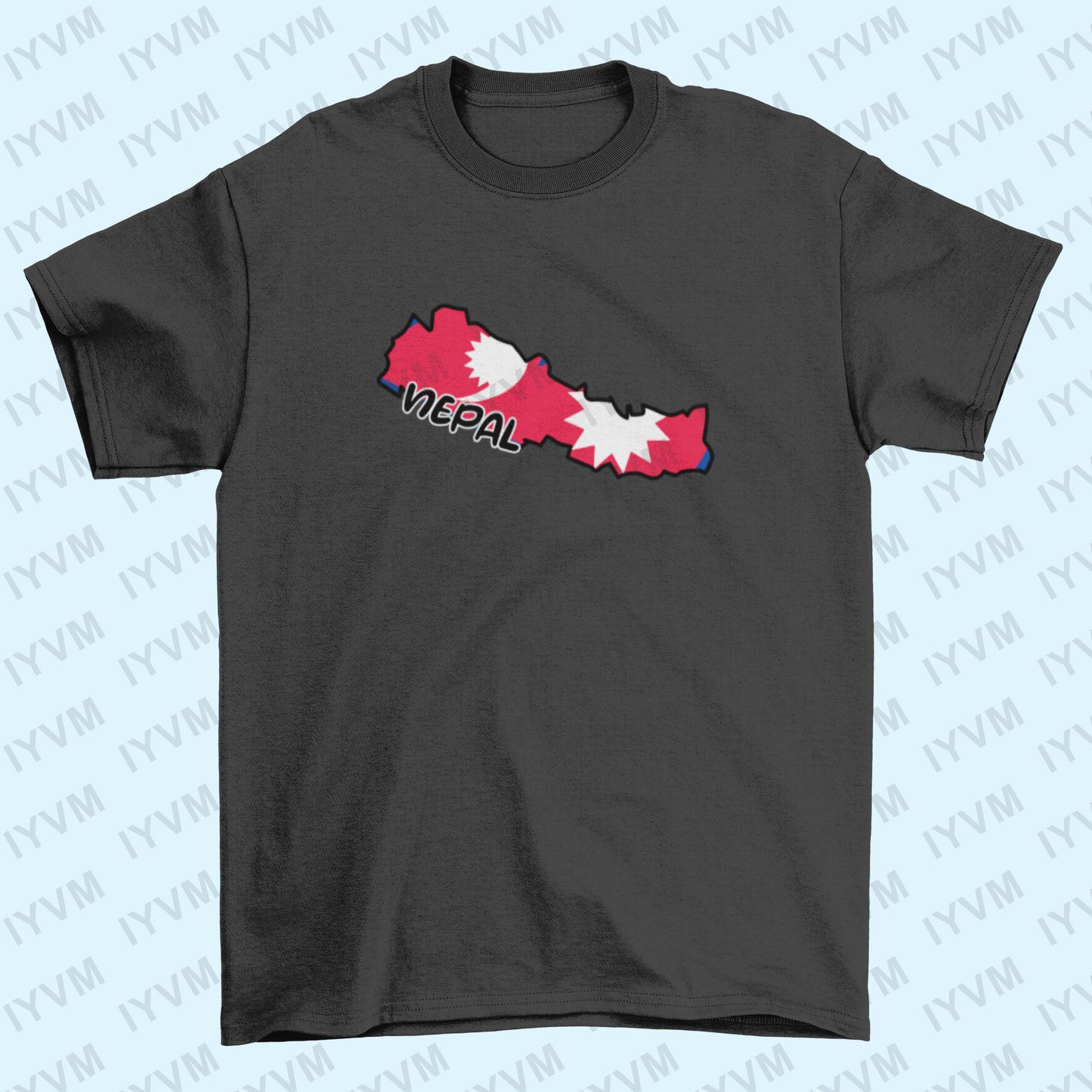 Nepal Map Flag Iron On Heat Transfer Vinyl HTV / Federal Democratic Republic of Nepal / "Janani Janmabhumishcha Swargadapi Gariyasi / Nepali