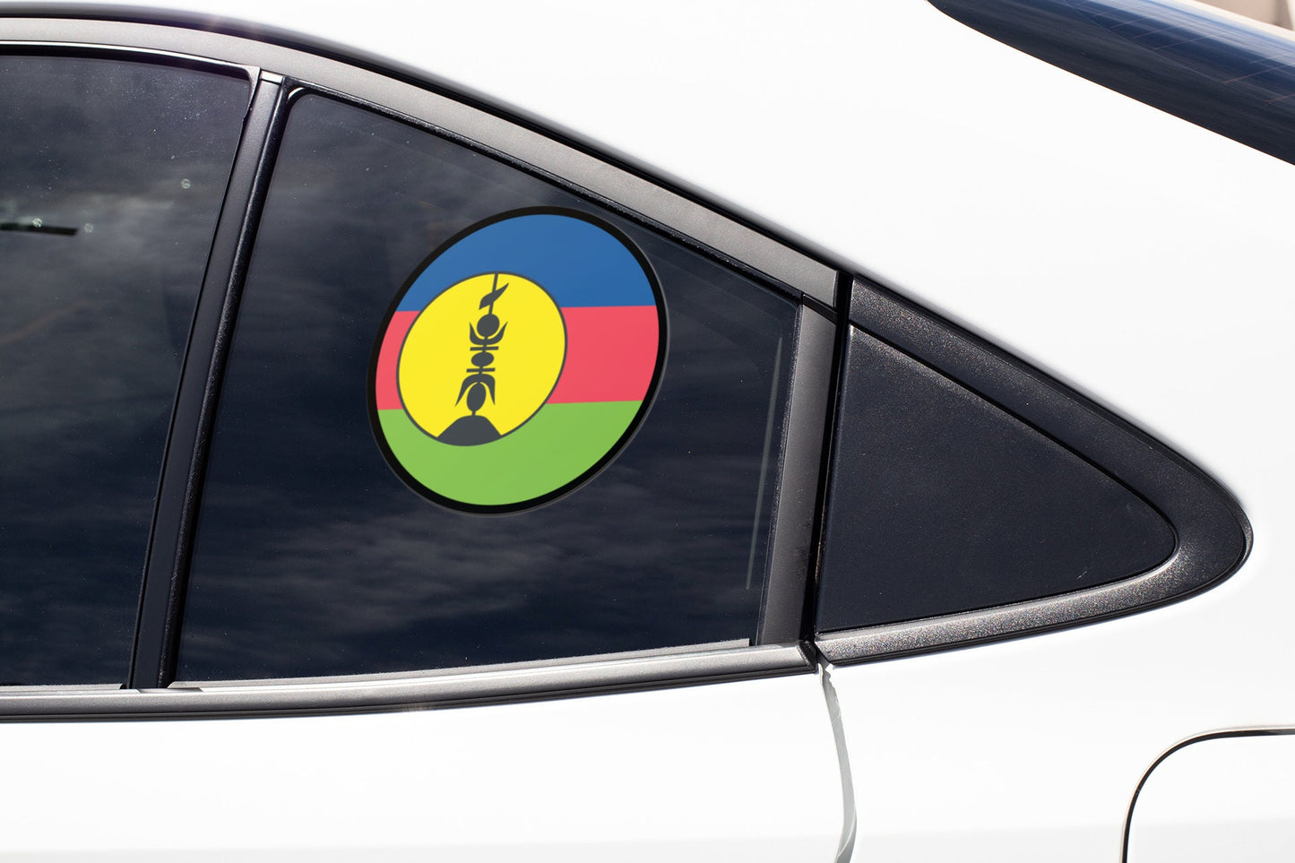 New Caledonia Flag Circle Sticker Decal