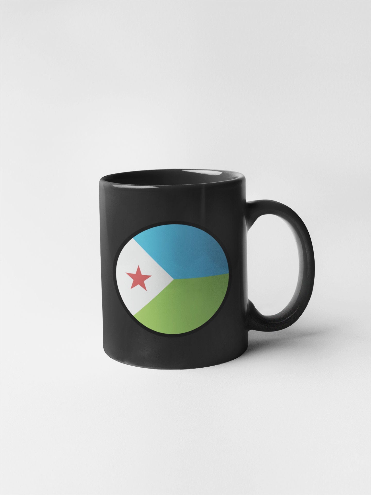 Djibouti Flag Circle Sticker Decal