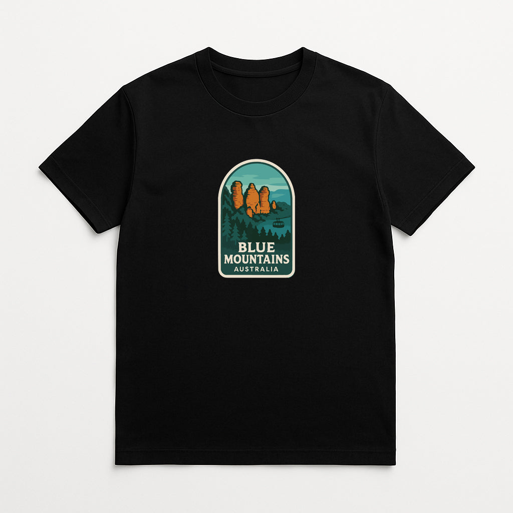 Blue Mountains Australia Iron On Heat Transfer Vinyl HTV Die-Cut Symbolic