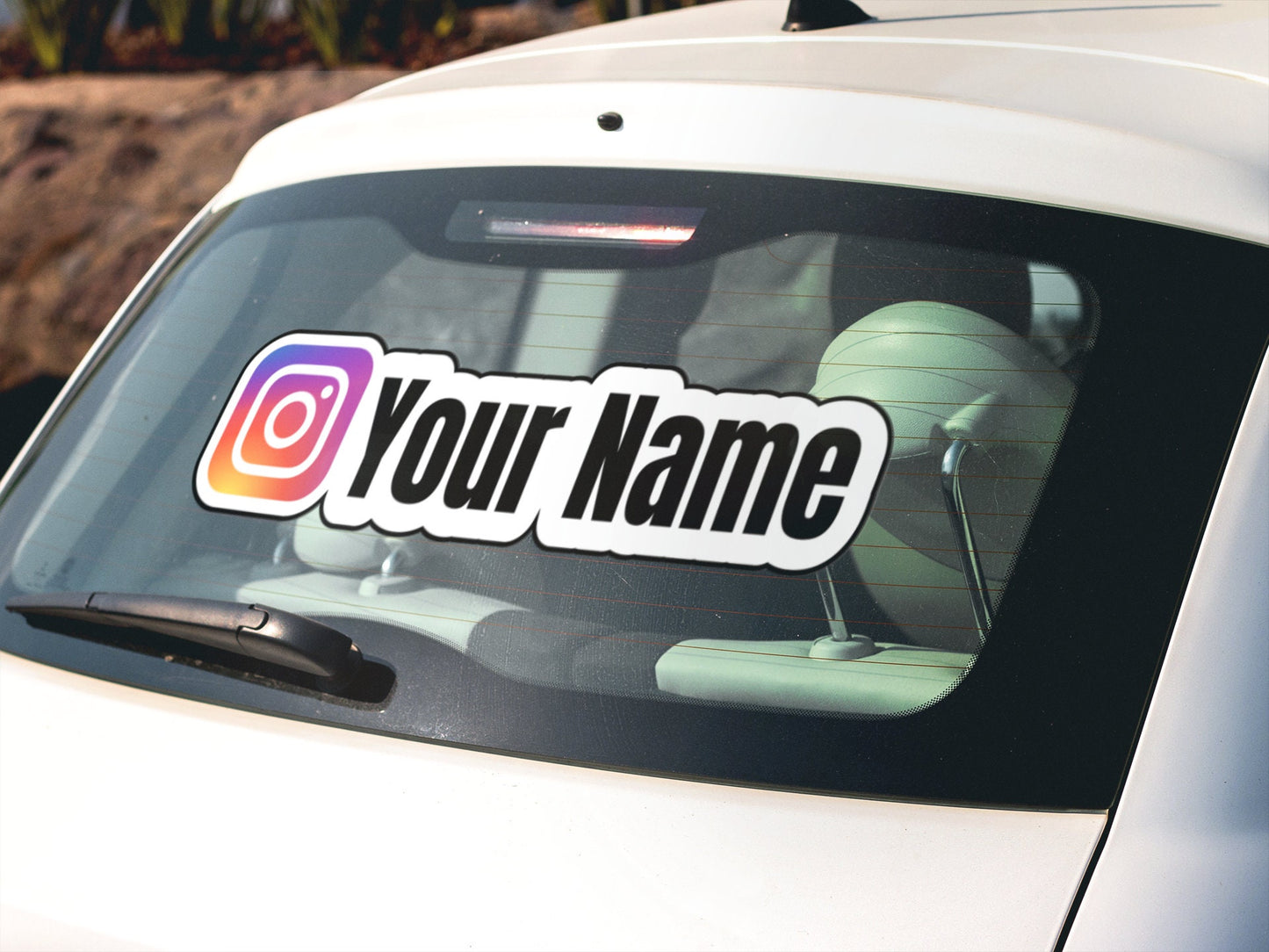 Personalized Instagram Username Sticker Decal Social Media Handle User ID Sticker Tag