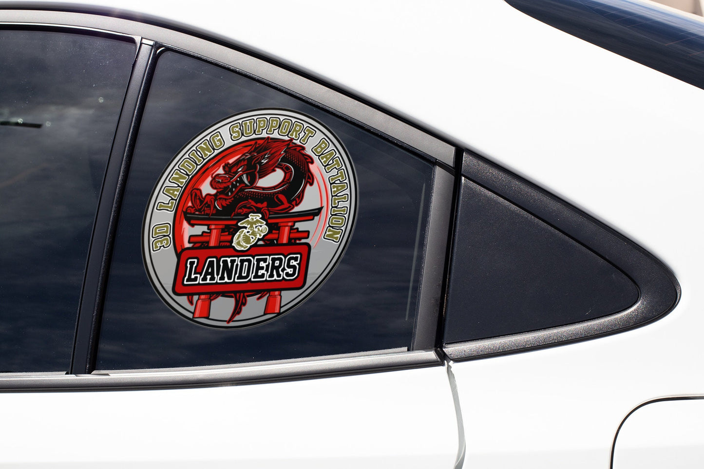 a car with a sticker on the side of it