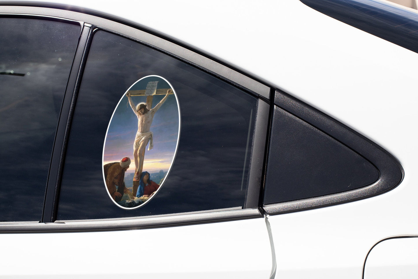 Jesus Christ Sticker Decal Vinyl Decal God Jesus Holy Spirit Bible Church Faith Love Peace Forgiveness Ichthys