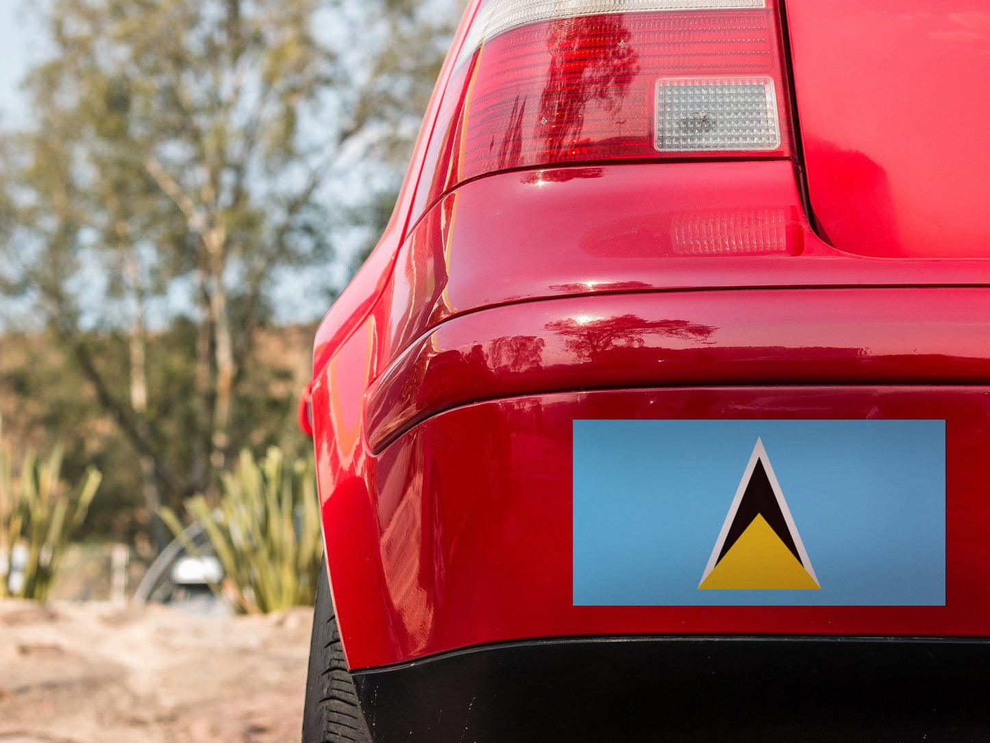 Saint Lucia Flag Sticker Decal