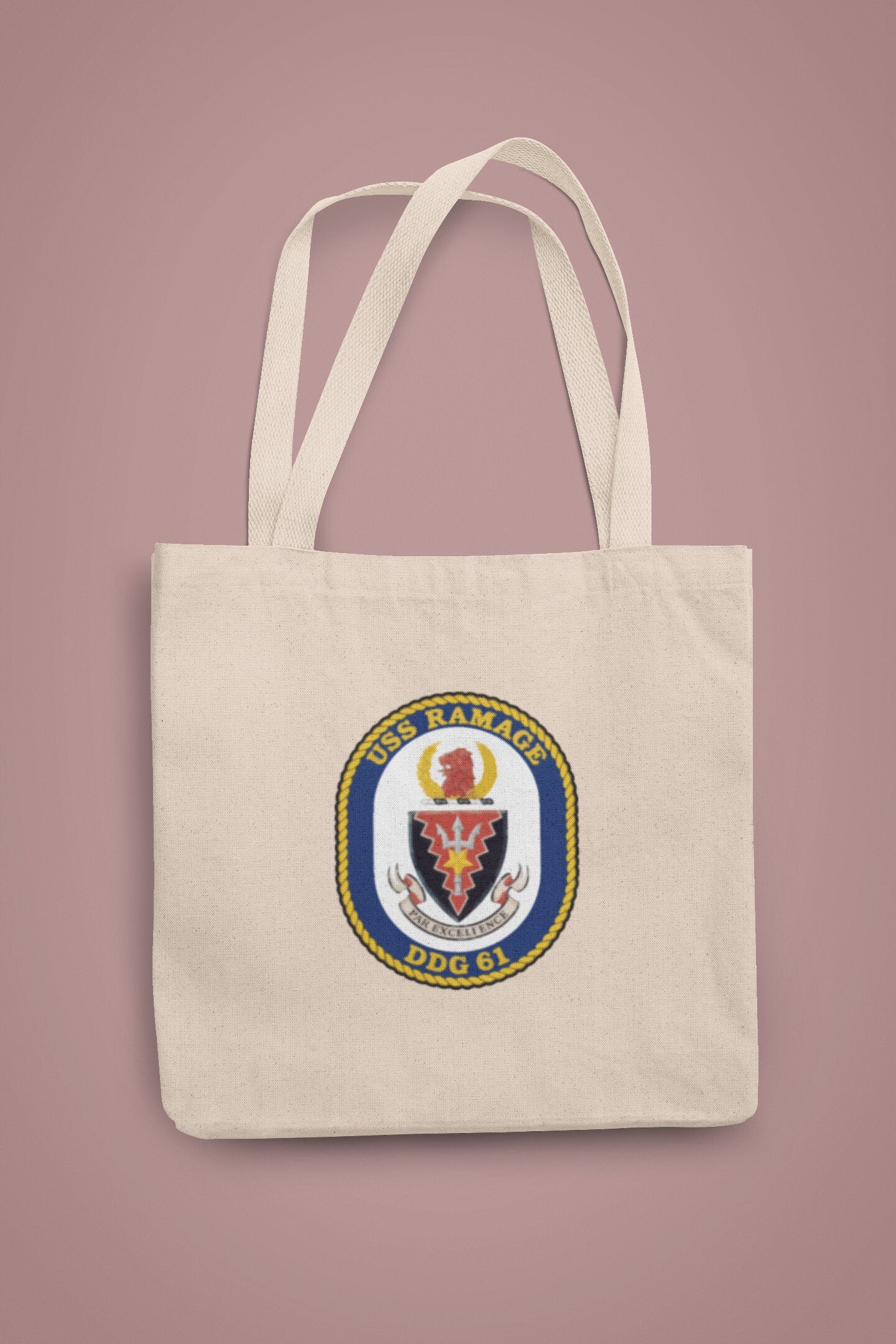 USS Ramage DDG-61 Badge Iron On Heat Transfer Vinyl HTV Arleigh Burke Class Destroyer