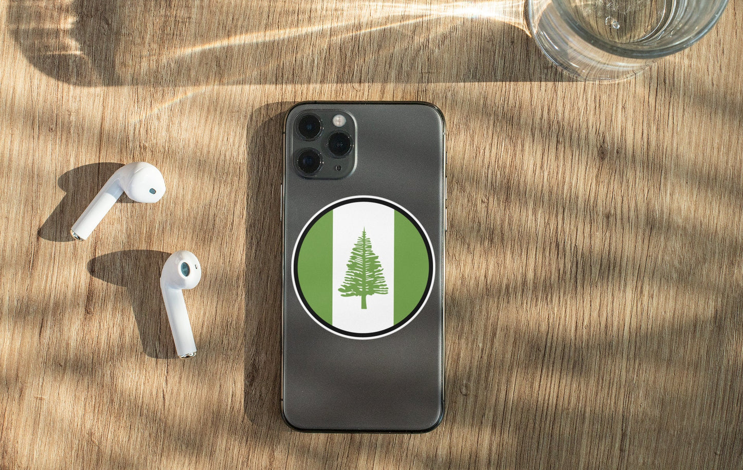 Norfolk Island Flag Circle Sticker Decal