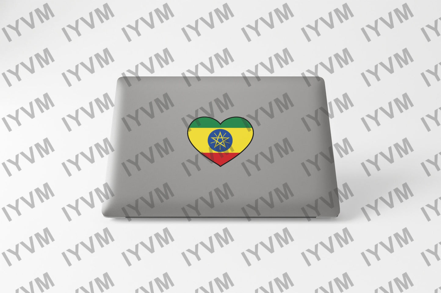 Ethiopia Flag Heart Sticker Decal / Federal Democratic Republic of Ethiopia / Addis Ababa / Ethiopian
