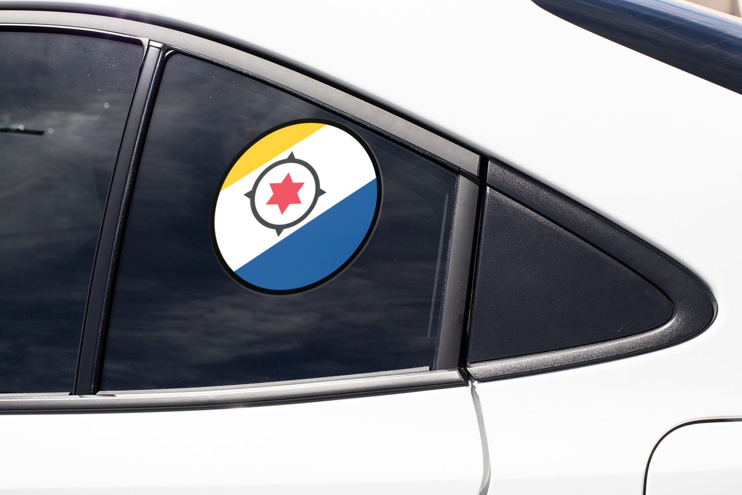 Caribbean Netherlands Flag Circle Sticker Decal
