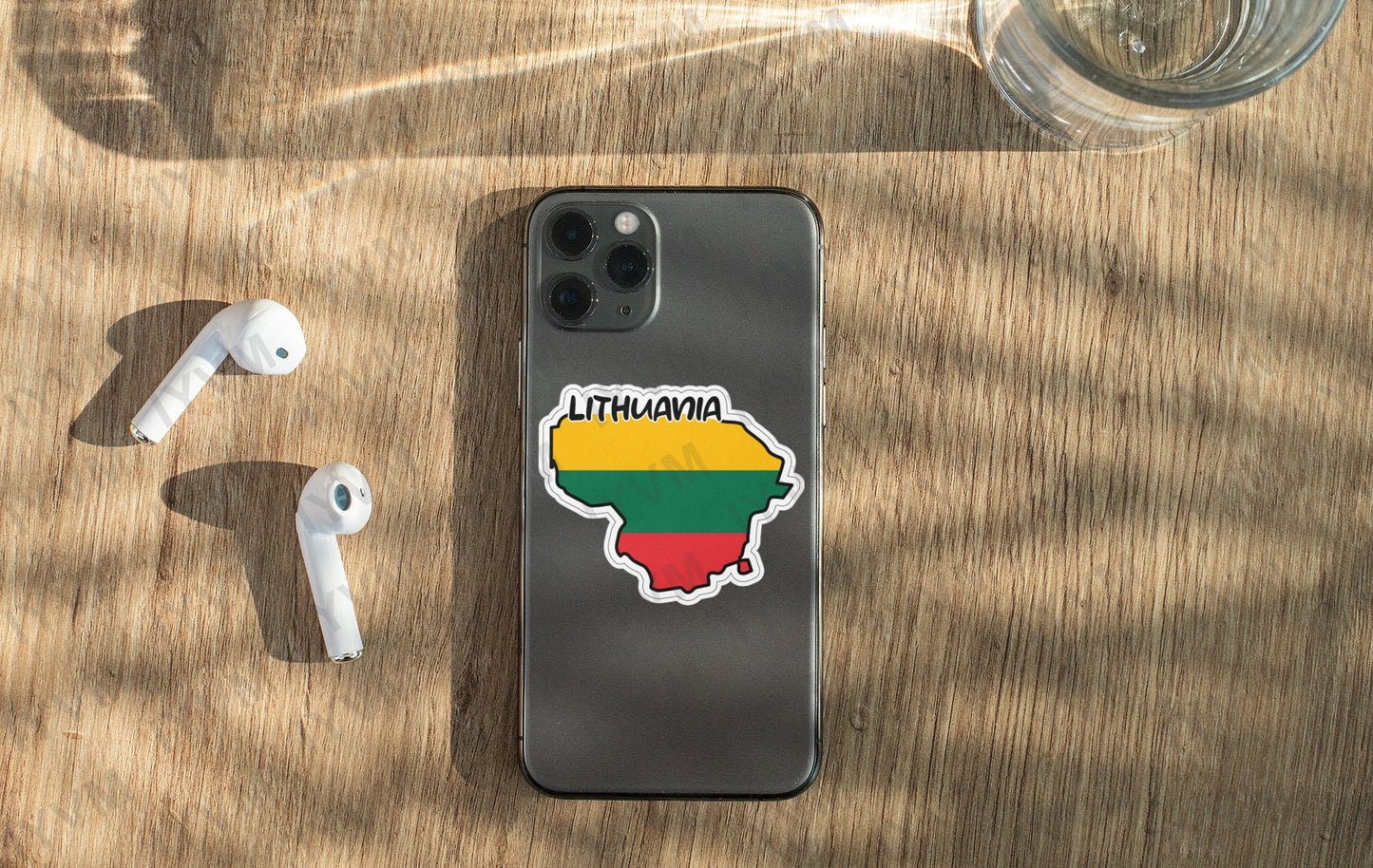 Lithuania Map Flag Sticker Decal / Republic of Lithuania / Lietuvos Respublika / Vilnius / Lithuanian