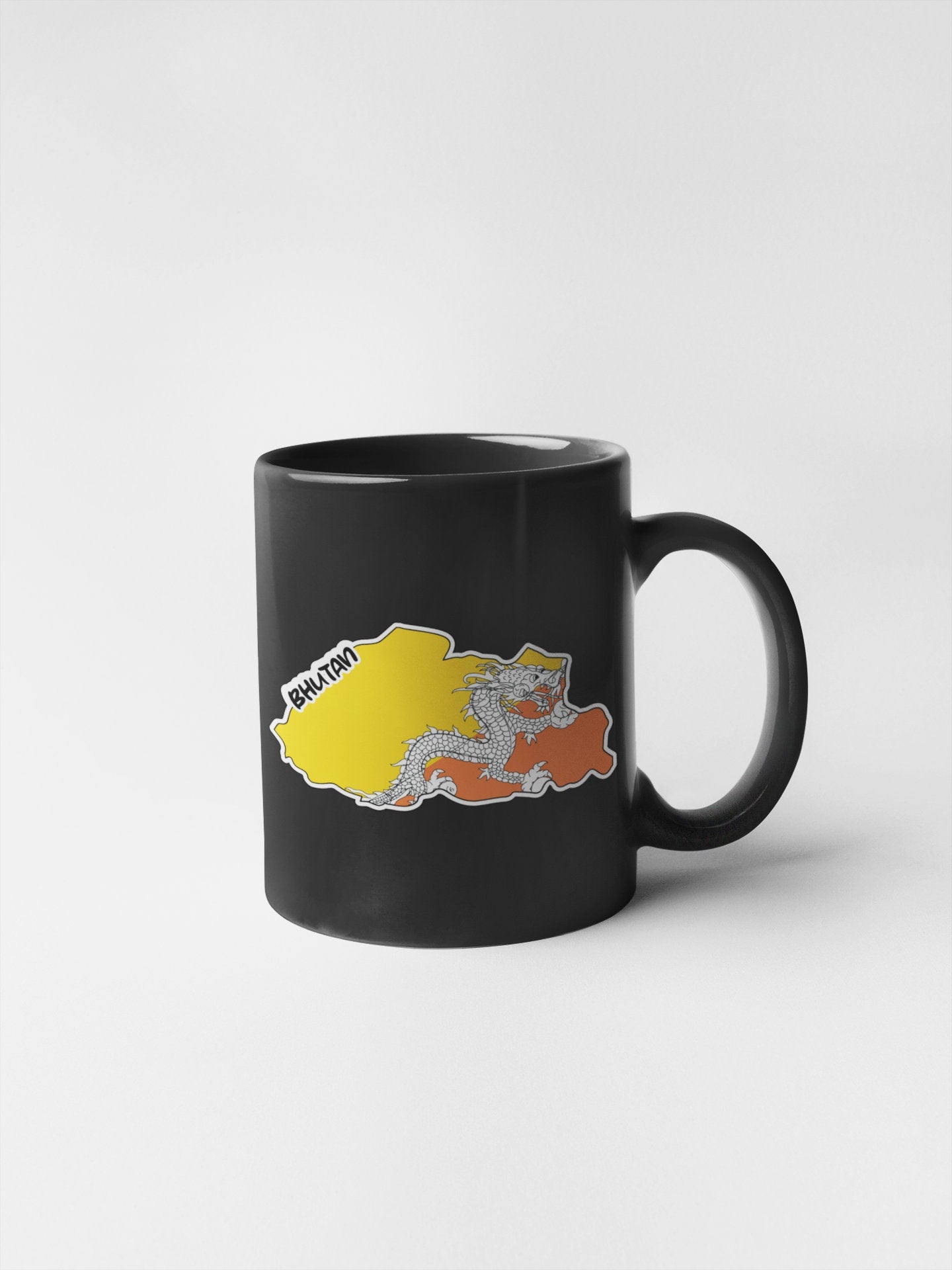Bhutan Map Flag Sticker Decal