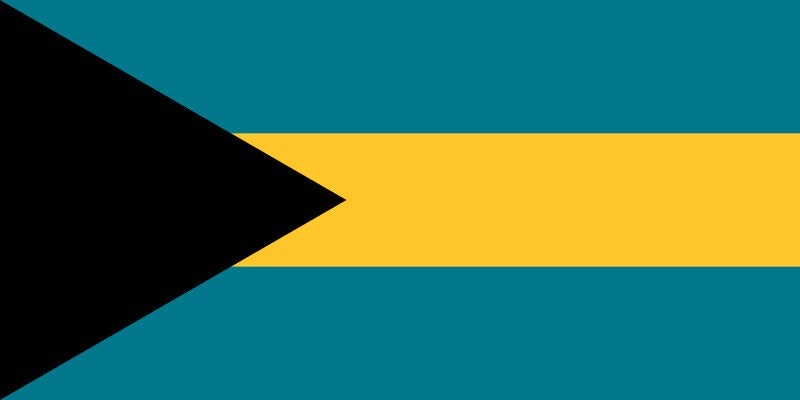 The Bahamas Flag Sticker Decal / Nassau / Commonwealth of The Bahamas / Bahamian