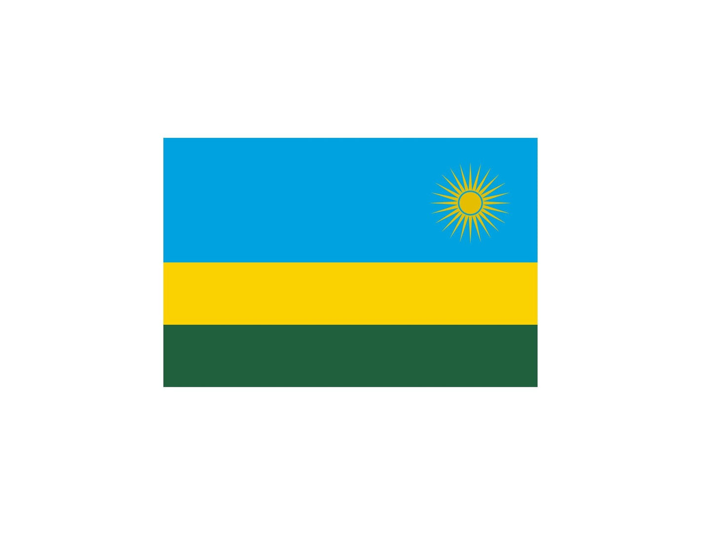 Rwanda Flag Sticker Decal