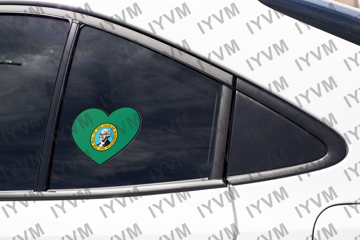 State of Washington Flag Heart Sticker Decal  USA Washington State  Olympia  The Evergreen State