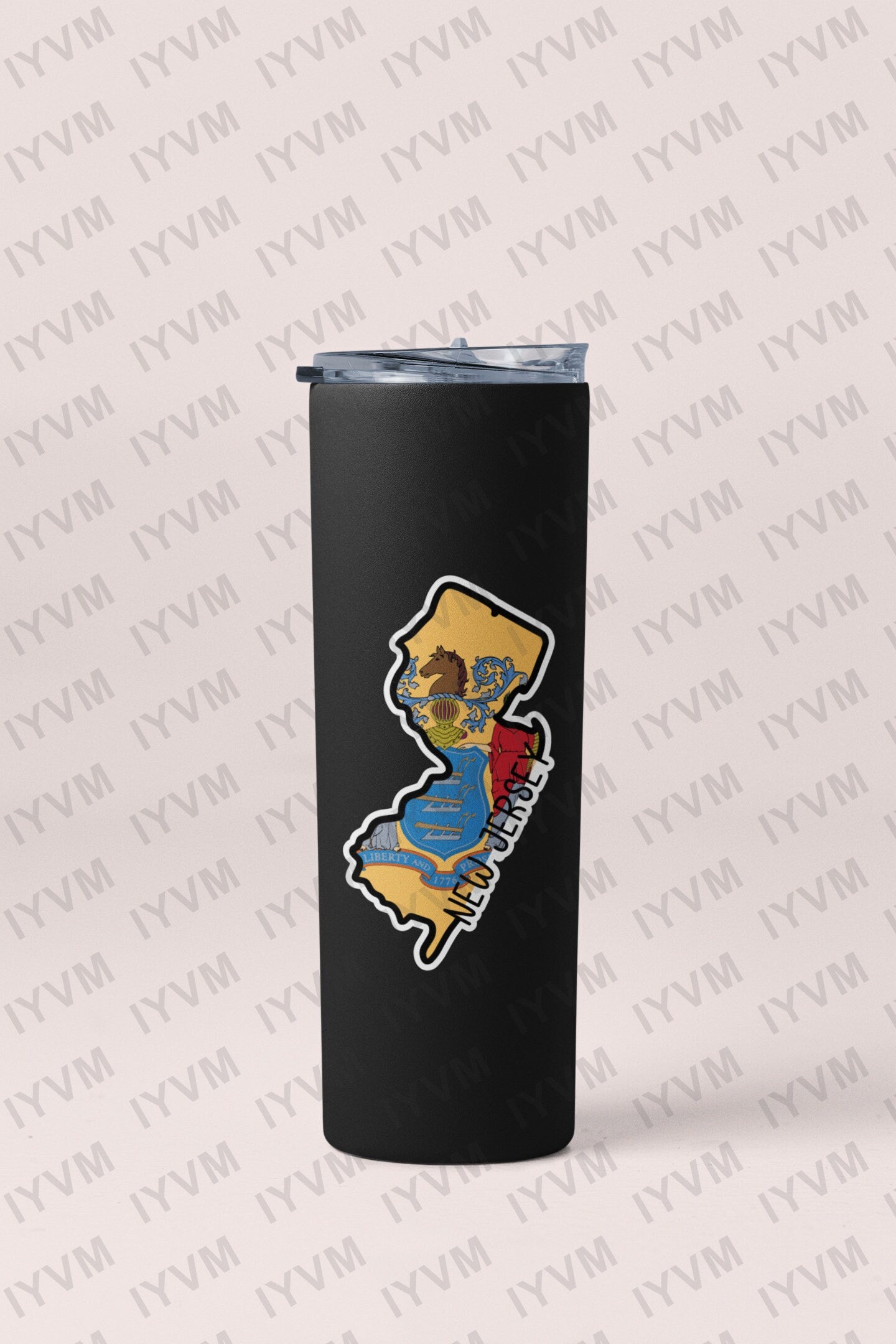 State of New Jersey Map Flag Sticker Decal  USA New Jersey State  Trenton  The Garden State  The Crossroads of the Revolution /