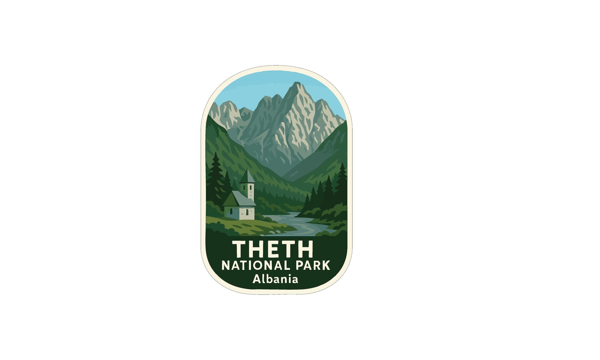 a logo for Theeth National Park in Albania.